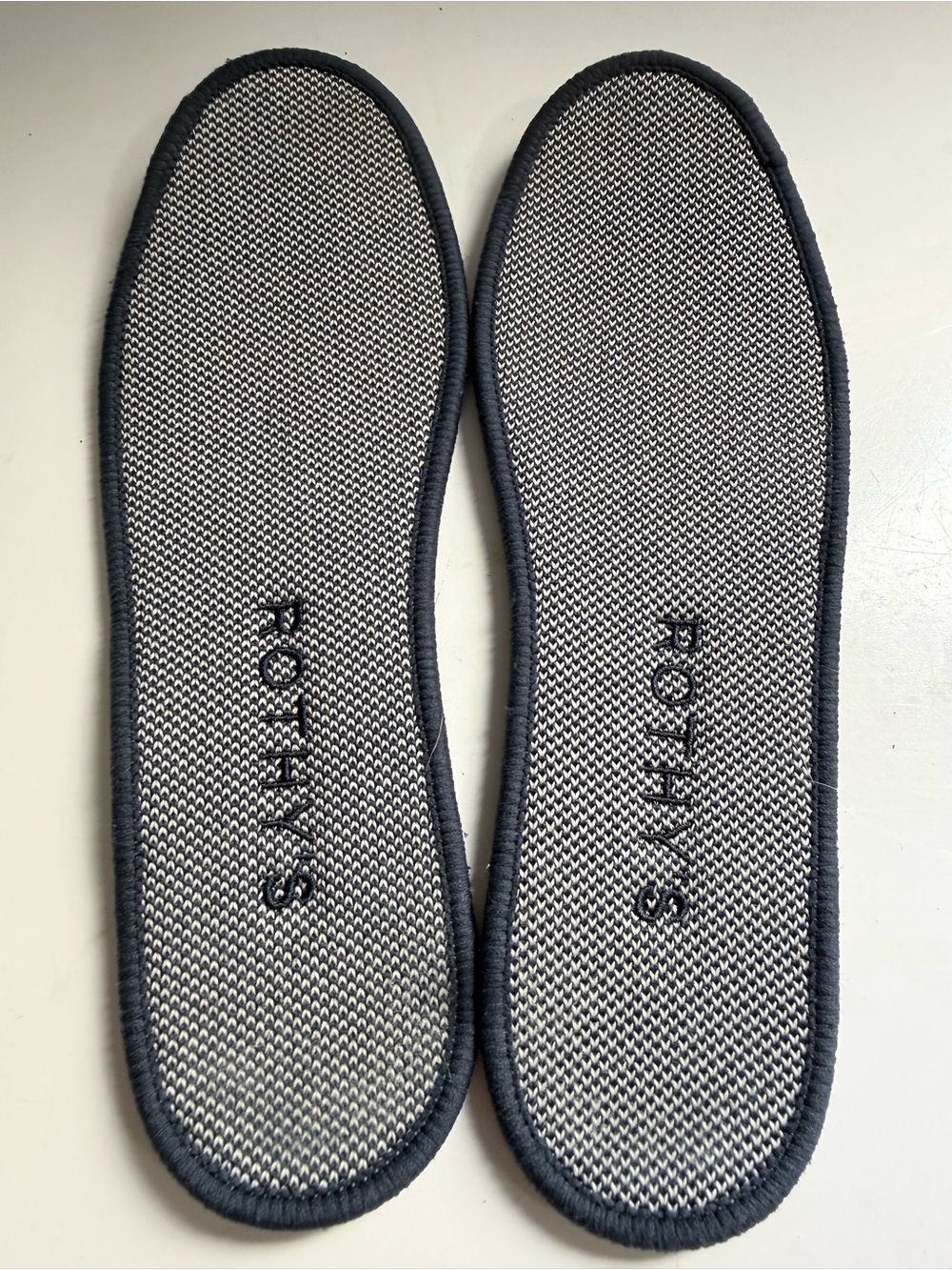 Rothy's sneakers women size 7  Slip-On Knit Sneakers - Gray with Blue Accent - Picture 7 of 9